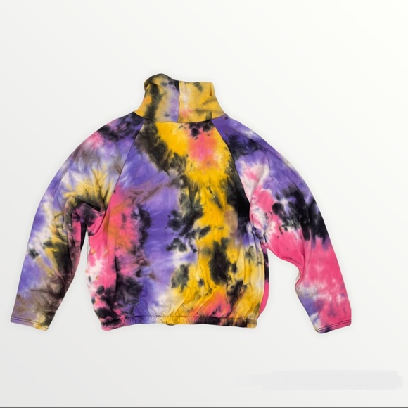 Lush Pink Yellow Purple Turtle Neck Style Pullover - Picture 4 of 5